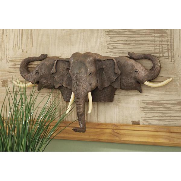 Design Toscano Raised Expectations Elephant Wall Sculpture KY5054